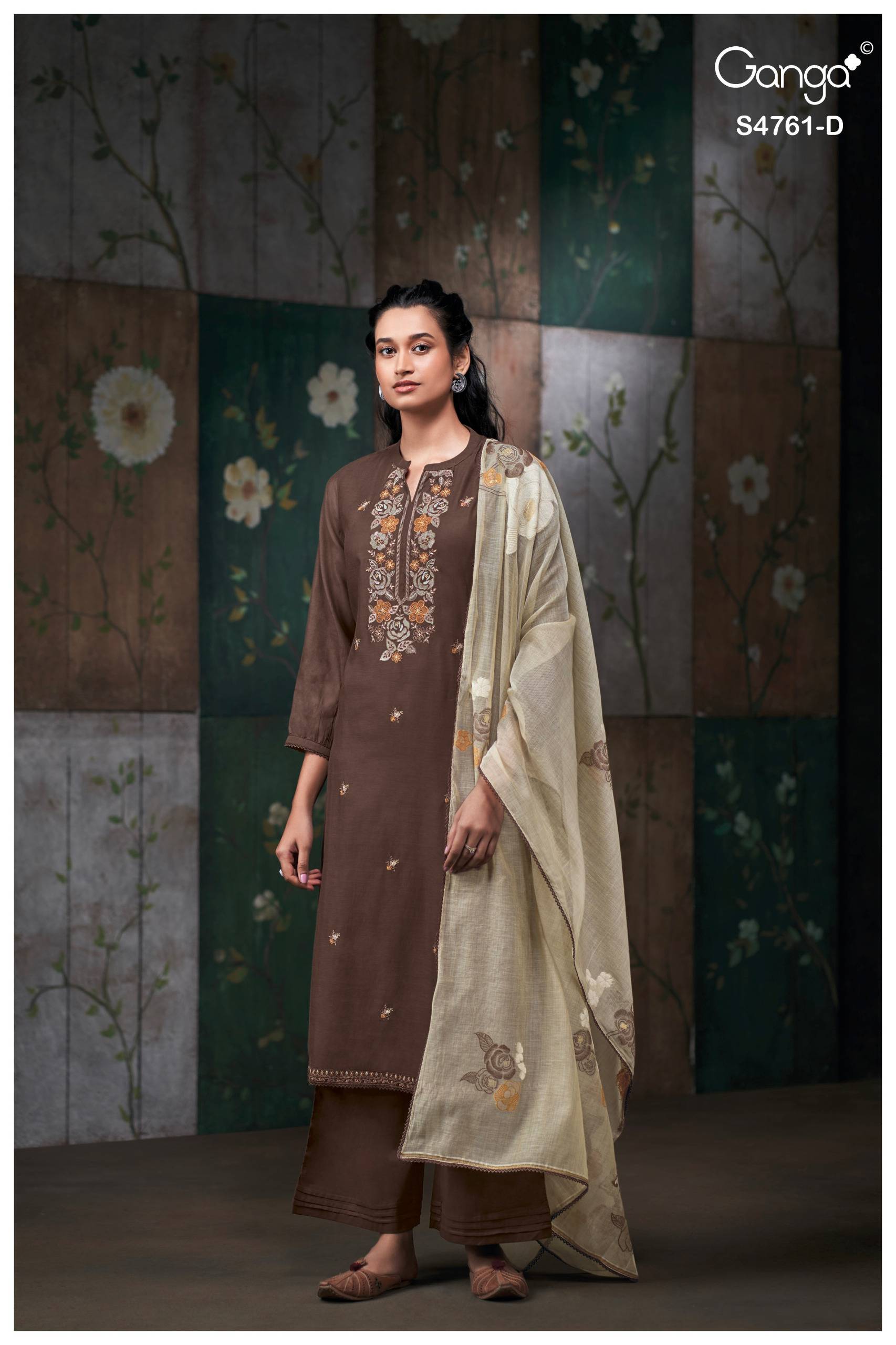 KALISTA 4761 Series By GANGA FASHION Stylish Beautiful Colourful SILK SATIN Dresses At Wholesale Price